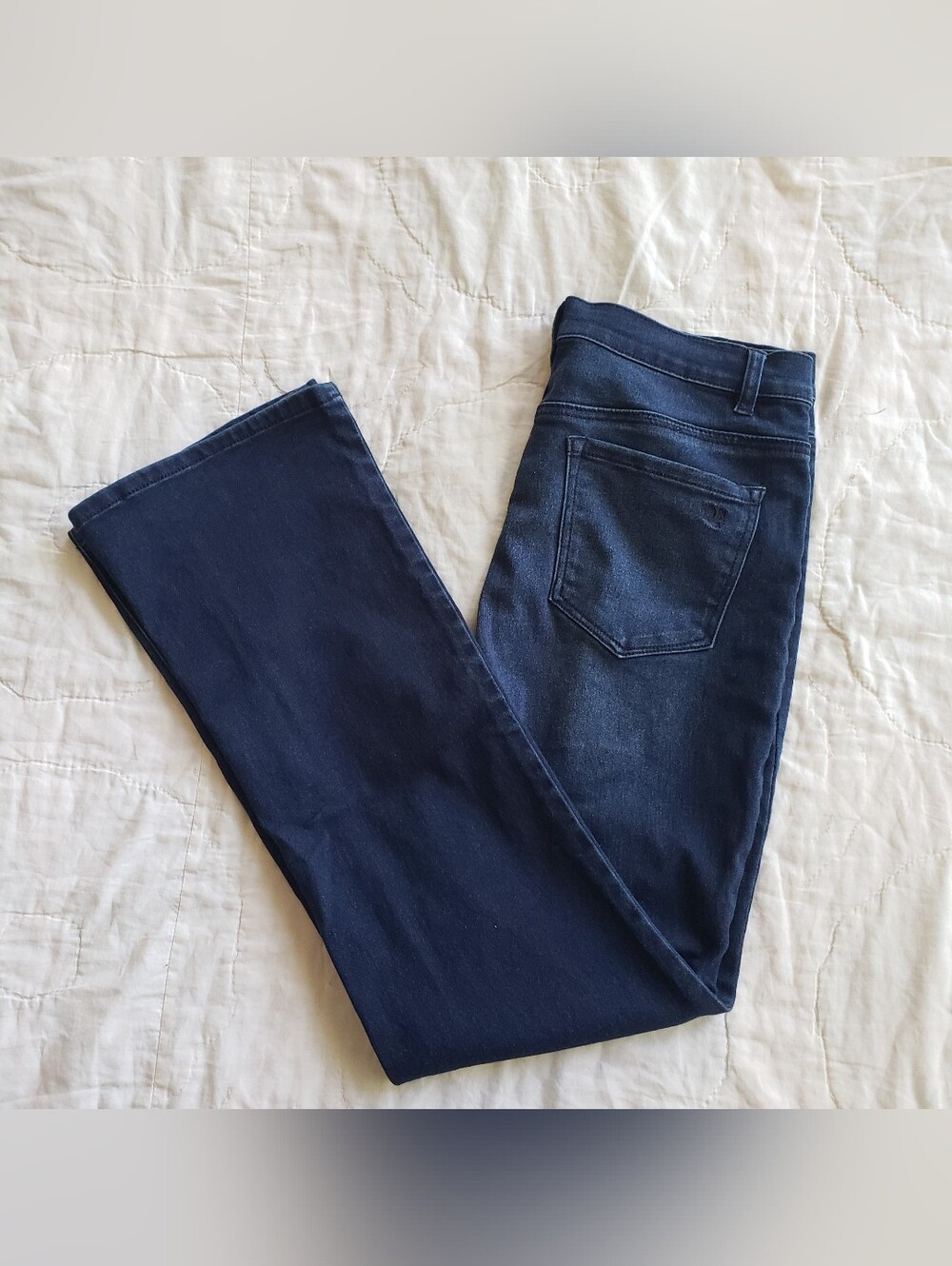 DG2 Classic Dark Wash Stretch Bootcut Jeans Size 10 Everyday Denim Smart Casual